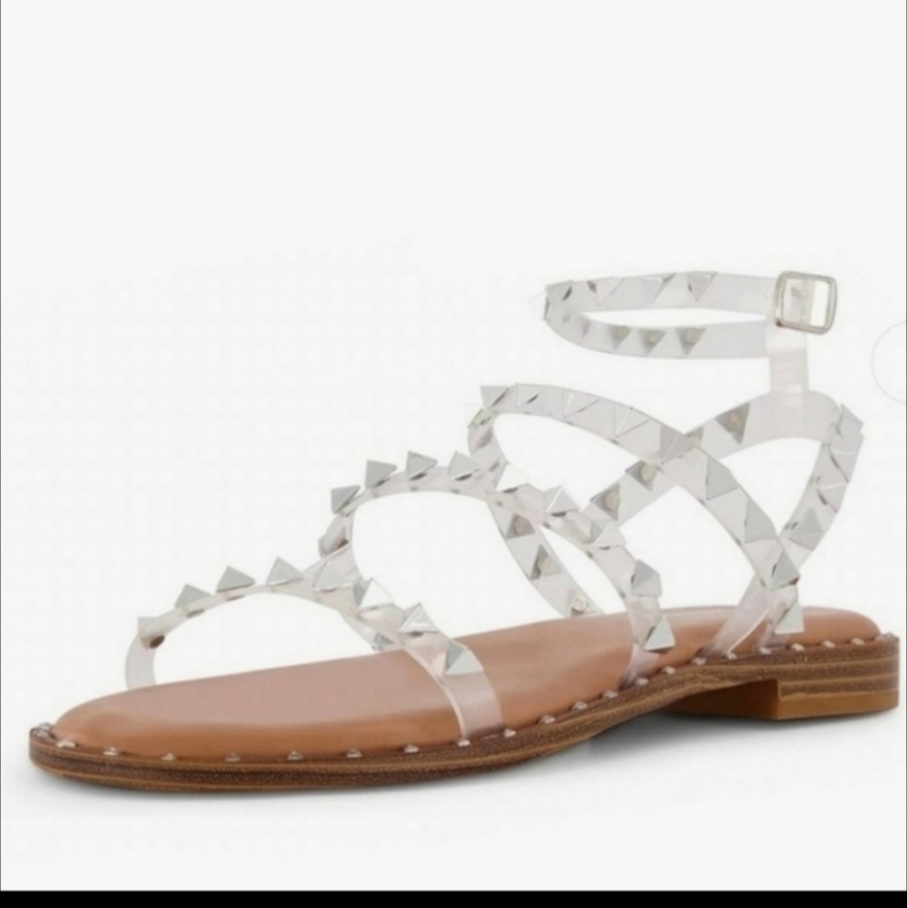 Studded Silver Sandals - Picture 5 of 9